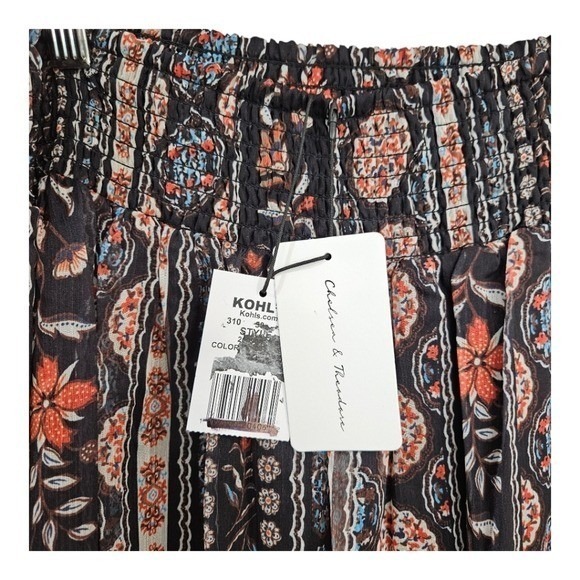 Womens NEW Tiered Skirt Boho Sheer Lined Flowy Feminine Multi Color XL Pull on - Picture 7 of 12